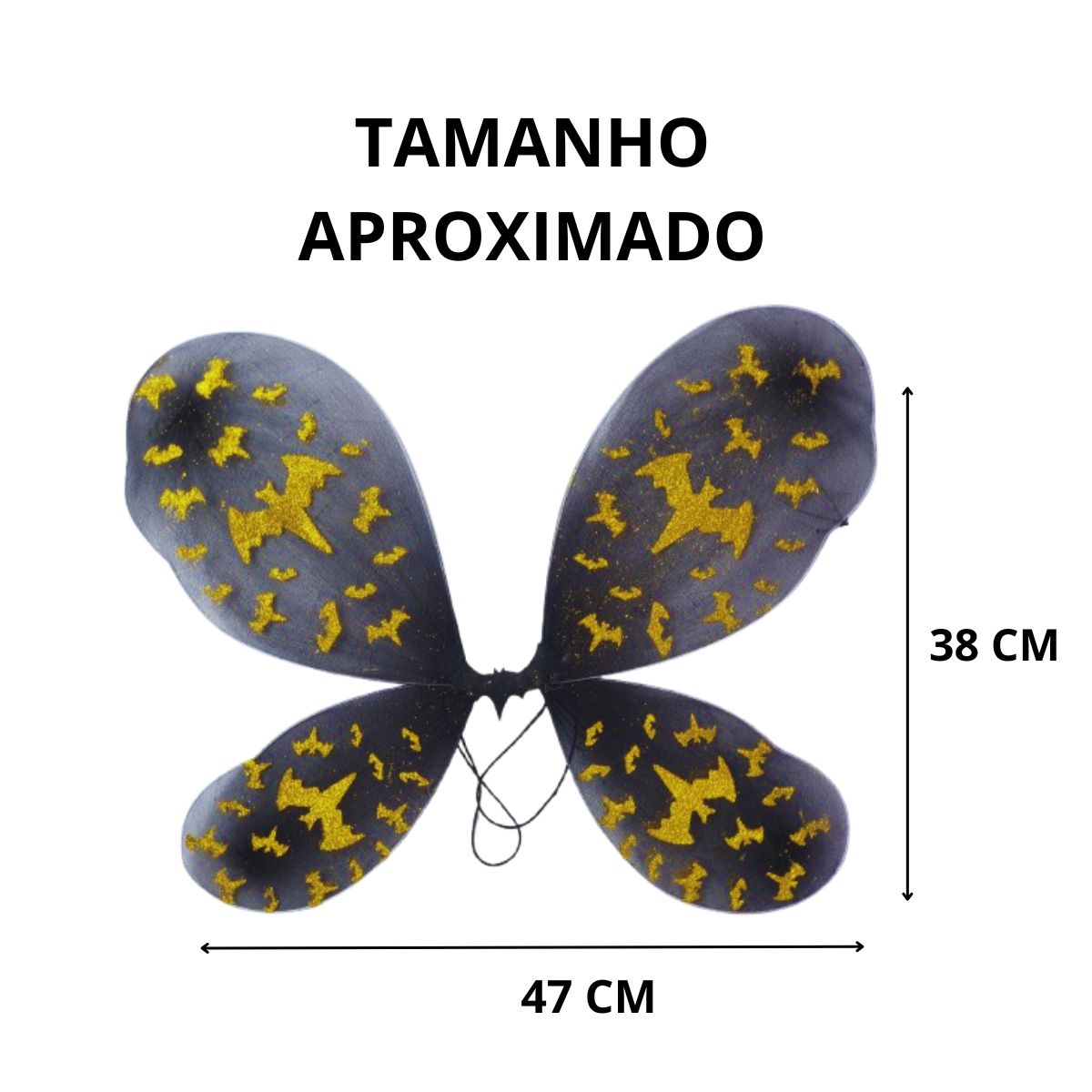 Kit Asa De Borboleta Fantasia Halloween Preto Morcego Kit Asa De Borboleta Fantasia Halloween Preto Morcego
